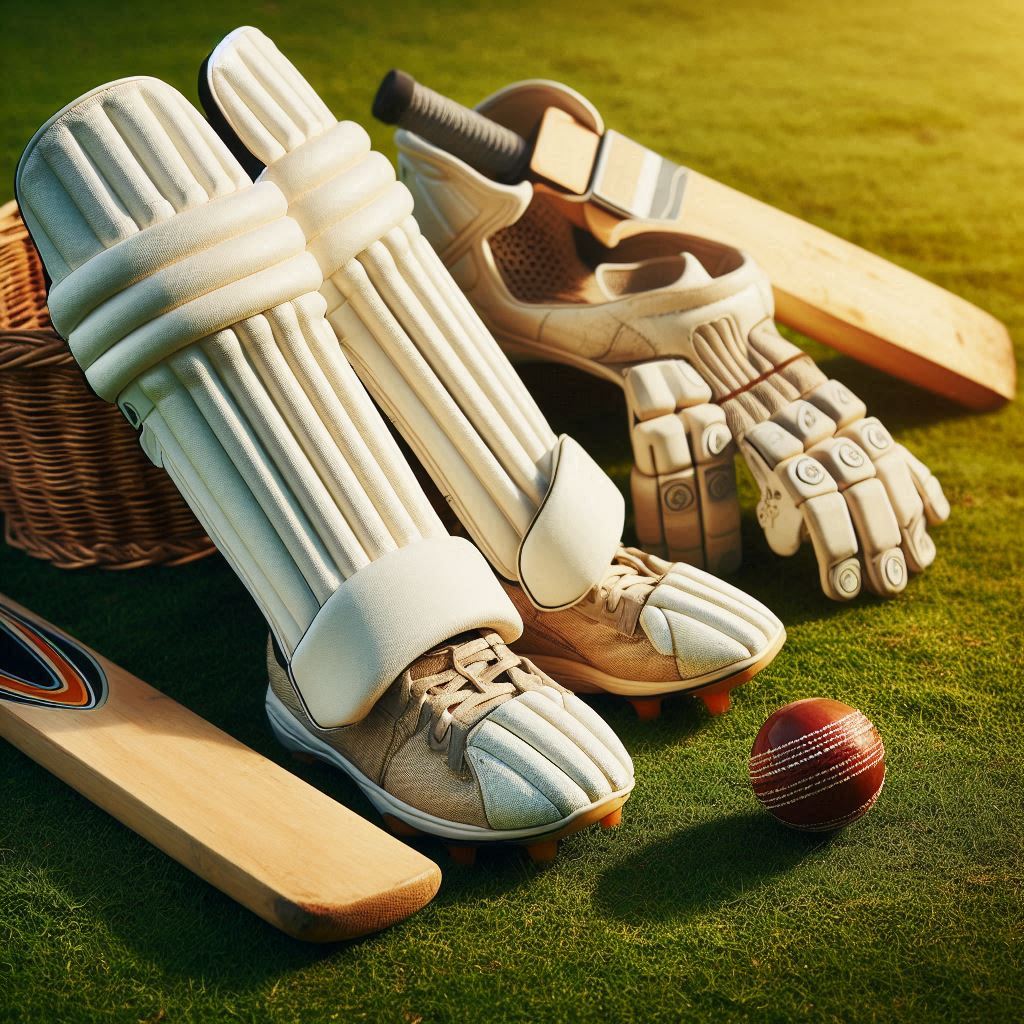 cricket pads and gloves